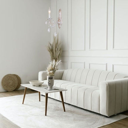 Applique candelabro con pendenti a gocce di cristallo in acrilico stile retrò attacco E14 bianco oro a 1 o 2 bracci - enzoled