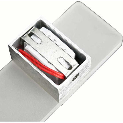 Applique moderno a led rettangolare 10 watt da parete doppia emissione lampada da interno 3 colorazione di luce - enzoled