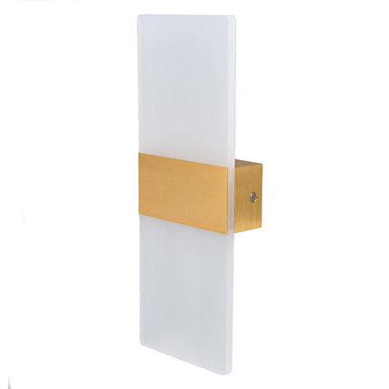 Applique moderno a led rettangolare 10 watt da parete doppia emissione lampada da interno 3 colorazione di luce - enzoled