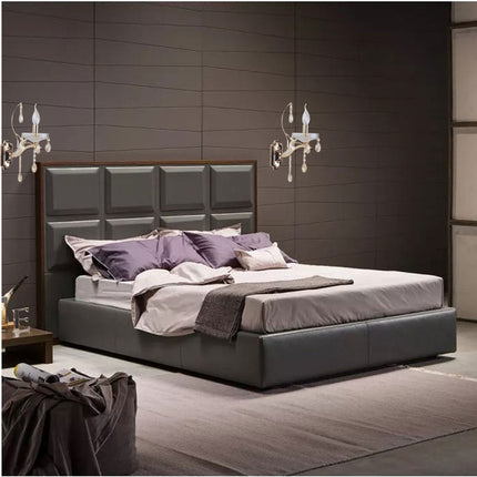 Applique a candelabro con pendenti a gocce di cristallo in acrilico stile retrò attacco E14 oro - enzoled