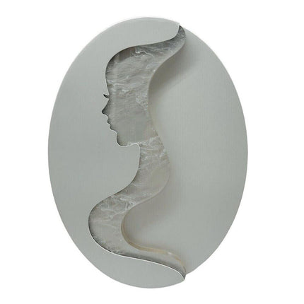 Applique a led 7 watt da parete lampada a muro con raffigurazione volto di donna illuminazione da muro 3 colorazione di luce - enzoled