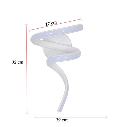 Applique a led curvo 10 watt lampada da parete stilizzata tre colorazione di luce calda fredda - enzoled