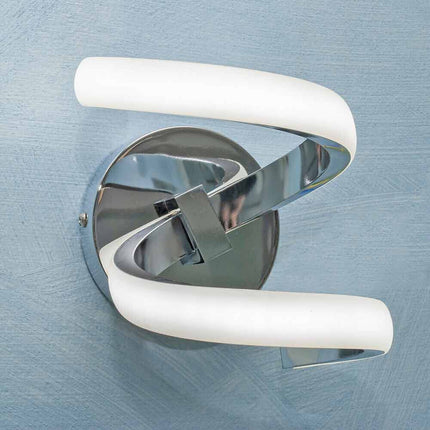 Applique a parete stilizzato 9 watt lampada da muro spirale argento luce tre colorazione di - enzoled