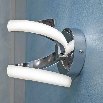 Applique a parete stilizzato 9 watt lampada da muro spirale argento luce tre colorazione di - enzoled