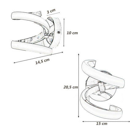 Applique a parete stilizzato 9 watt lampada da muro spirale argento luce tre colorazione di - enzoled