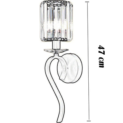 Applique da parete con paralume in vetro lampada abat jour da muro metallo nero attacco E14 lampadario - enzoled