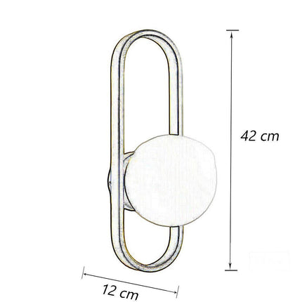 Applique da parete minimalista lampada da muro in metallo bronzo con sfera in vetro per camera da letto G9 - enzoled