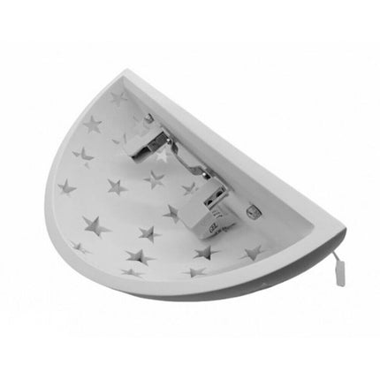 Applique in gesso mezza luna traforato verniciabile lampada da parete contemporanea attacco R7S - enzoled