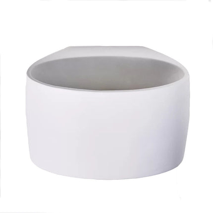 Applique in gesso ovale verniciabile ultra moderno a doppia emissione di luce up & up e down lampada contemporanea con attacco g9 - enzoled