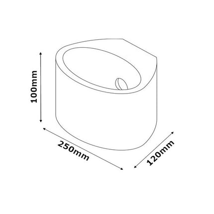 Applique in gesso ovale verniciabile ultra moderno a doppia emissione di luce up & up e down lampada contemporanea con attacco g9 - enzoled
