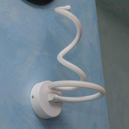 Applique moderno spirale a led 12 watt da parete lumetto abat jour lampada da interno 3 colorazione di luce - enzoled