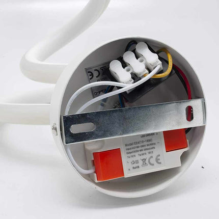 Applique moderno spirale a led 12 watt da parete lumetto abat jour lampada da interno 3 colorazione di luce - enzoled
