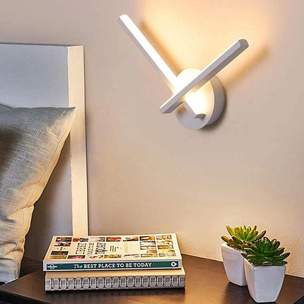 Applique a led a parete moderno 6 watt lampada da muro lumetto abat jour bianca luce fredda 6500k calda 3000k naturale 4000k - enzoled