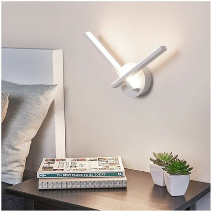 Applique a led a parete moderno 6 watt lampada da muro lumetto abat jour bianca luce fredda 6500k calda 3000k naturale 4000k - enzoled