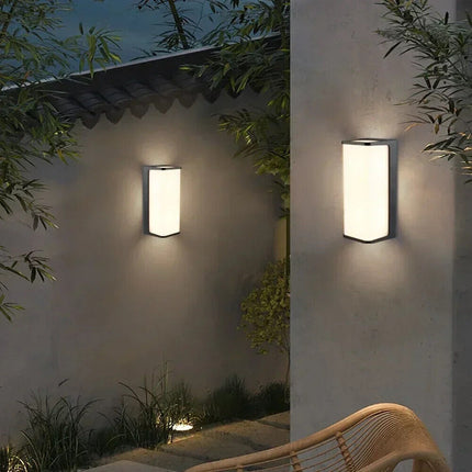 Applique a led da esterno per facciate giardino moderno lampada da muro nero 10 watt illuminazione per balcone IP65 - enzoled