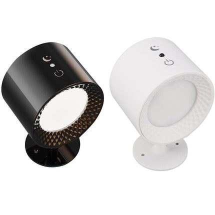 Lampada da parete led touch con telecomando luce fronte retro ricaricabile usb tre colorazione di luce calda fredda naturale orientabile 360° - enzoled