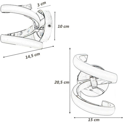 Applique a parete stilizzato 9 watt lampada da muro spirale 3 colorazione di luce memorizzabili - enzoled
