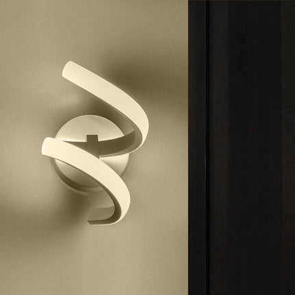 Applique a parete stilizzato 9 watt lampada da muro spirale 3 colorazione di luce memorizzabili - enzoled