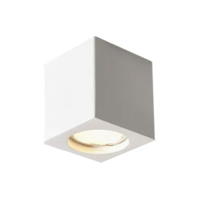 Applique da soffitto in gesso verniciabile a forma di cilindro o cubo cono attacco per faretto Gu10 9x7 cm - enzoled