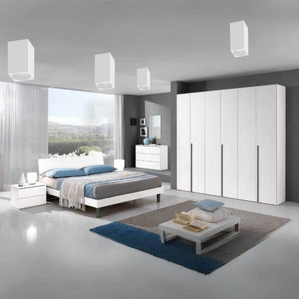 Applique da soffitto in gesso verniciabile a forma di cilindro o cubo cono attacco per faretto Gu10 9x7 cm - enzoled