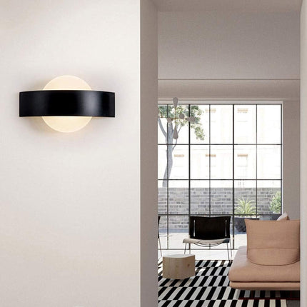 Applique da parete led 8 watt doppia emissione di luce up e down lampada con pannello in vetro opaco tecnologia CCT - enzoled