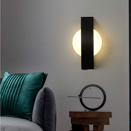 Applique da parete led 8 watt doppia emissione di luce up e down lampada con pannello in vetro opaco tecnologia CCT - enzoled