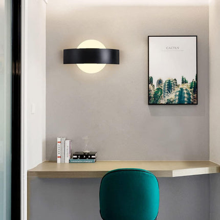 Applique da parete led 8 watt doppia emissione di luce up e down lampada con pannello in vetro opaco tecnologia CCT - enzoled