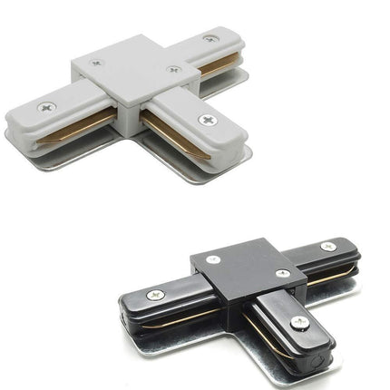 Connettore giunto a T per binario elettrificato monofase guida giunzione per staffa trak connessione doppio contatto - enzoled