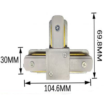 Connettore giunto a T per binario elettrificato monofase guida giunzione per staffa trak connessione doppio contatto - enzoled