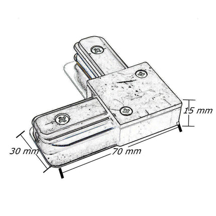 Connettore giunto lineare per binario elettrificato monofase guida giunzione per staffa trak - enzoled