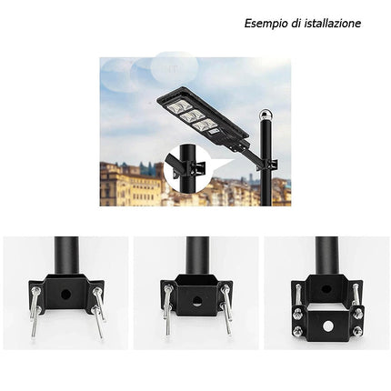 Supporto cravatta di fissaggio per palo per lampioni stradali staffa di montaggio per fari stradali - enzoled