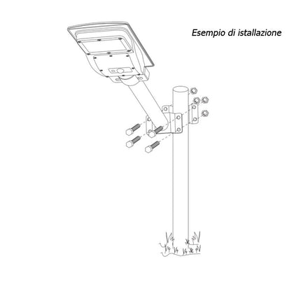 Supporto cravatta di fissaggio per palo per lampioni stradali staffa di montaggio per fari stradali - enzoled