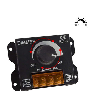 Dimmer per luci led monocolore interruttore controller con manopola 12-24V regolatore di luminosità 30 ampere - enzoled