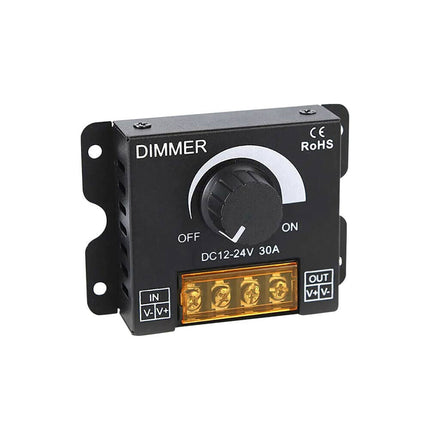 Dimmer per luci led monocolore interruttore controller con manopola 12-24V regolatore di luminosità 30 ampere - enzoled
