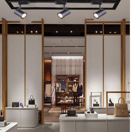 Porta faretto monofase orientabile da binario per soffitto con attacco gu10 proiettore faro per binario elettrificato - enzoled