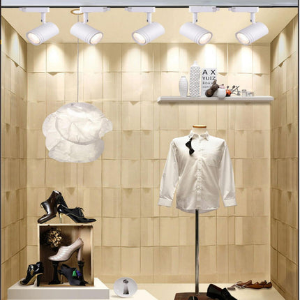 Porta faretto monofase orientabile da binario per soffitto con attacco gu10 proiettore faro per binario elettrificato - enzoled