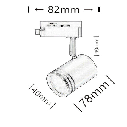 Porta faretto monofase orientabile da binario per soffitto con attacco gu10 proiettore faro per binario elettrificato - enzoled