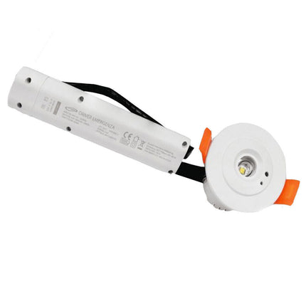 Faretto di emergenza da incasso 3 watt 1 led cob anti black out mini spot luce fredda 6500k - enzoled