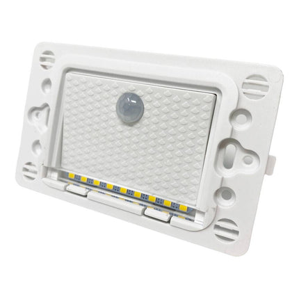 Faretto segnapassi con placca nera da muro con sensore di movimento pir 1,3 watt per cassetta 503 luce fredda 6500k calda 3000k naturale 4000k - enzoled