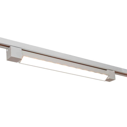 Faretto led lineare per binario track monofase barra 20 watt faro bianco o nero orientabile per cucina open space cct fredda 6500k calda 3000k naturale 4000k - enzoled