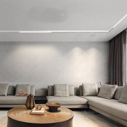 Faretto led lineare per binario track monofase barra 20 watt faro bianco o nero orientabile per cucina open space cct fredda 6500k calda 3000k naturale 4000k - enzoled