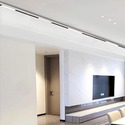 Faretto led lineare per binario track monofase barra 20 watt faro bianco o nero orientabile per cucina open space cct fredda 6500k calda 3000k naturale 4000k - enzoled