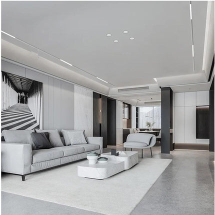 Faretto led lineare per binario track monofase barra 20 watt faro bianco o nero orientabile per cucina open space cct fredda 6500k calda 3000k naturale 4000k - enzoled