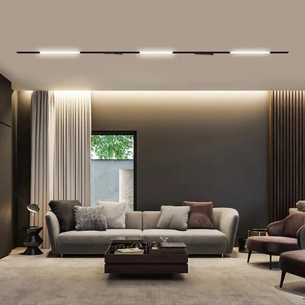 Faretto led lineare per binario track monofase barra 20 watt faro bianco o nero orientabile per cucina open space cct fredda 6500k calda 3000k naturale 4000k - enzoled