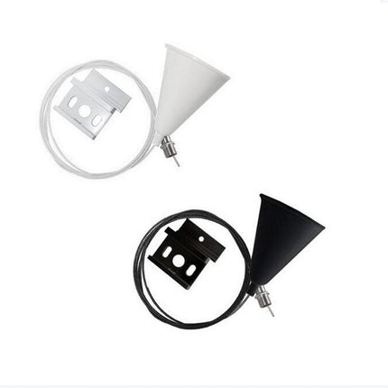 Kit di 2 pezzi per montaggio a sospensione dei binari track elettrificati monofase cavo da 3 metri regolabile - enzoled