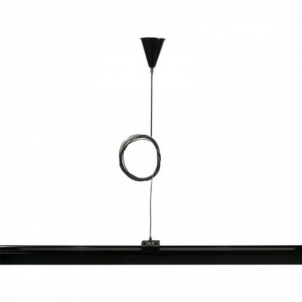 Kit di 2 pezzi per montaggio a sospensione dei binari track elettrificati monofase cavo da 3 metri regolabile - enzoled