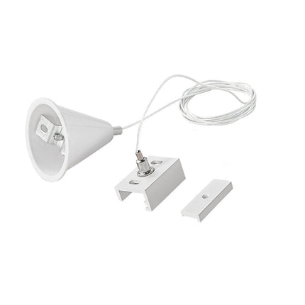 Kit di 2 pezzi per montaggio a sospensione dei binari track elettrificati monofase cavo da 3 metri regolabile - enzoled