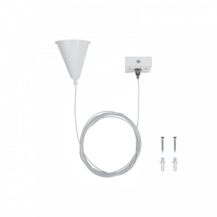 Kit di 2 pezzi per montaggio a sospensione dei binari track elettrificati monofase cavo da 3 metri regolabile - enzoled