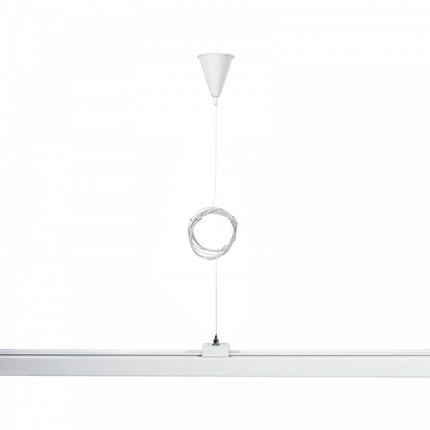 Kit di 2 pezzi per montaggio a sospensione dei binari track elettrificati monofase cavo da 3 metri regolabile - enzoled