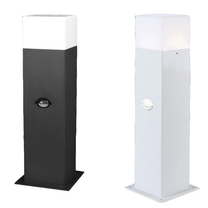 Lampione da giardino per esterno con sensore di movimento in alluminio attacco E27 lampada da terra lampioncino per vialetti IP44 - enzoled